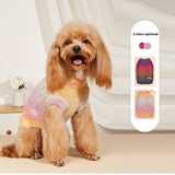 Soft Glutinous Rainbow Circle Dopamine Pet Sweater