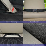 Seat Cover Rear Back Car Pet Dog Travel Waterproof Bench Protector Luxury -Black