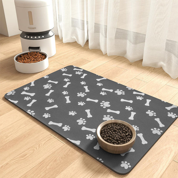 Pet Feeding Mat-Absorbent Dog Mat For Food And Water Bowl-No Stains Easy Clean Dog Food Mat-Quick Dry Dog Water Dispenser Mat-Puppy Supplies Dog Stuff-Dog Accessories Dog Water Bowl Mat